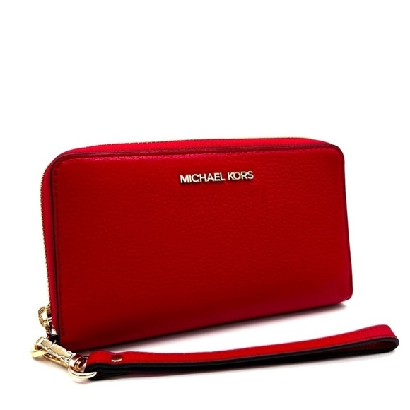 Michael Kors JST LG Flat MF Phone Case Wallet
Red/Gold - Picture 1 of 9